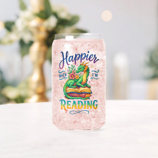 Happier When I'm Reading Can Glass
