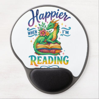 Happier When I'm Reading  Gel Mouse Pad