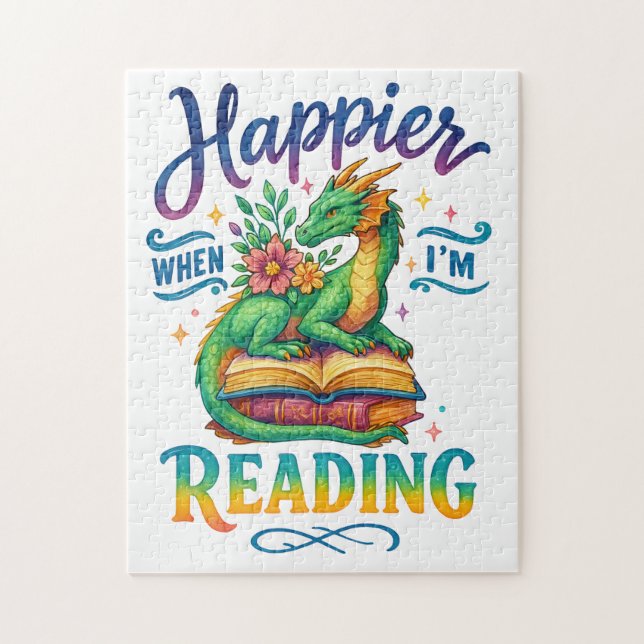 Happier When I'm Reading  Jigsaw Puzzle (Vertical)