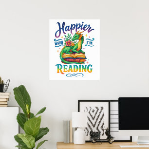 Happier When I'm Reading Poster