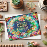 Happiest Birthday Floral Beautiful Inspirivity  Card<br><div class="desc">A trendy floral Inspirivity card to send to your girlfriends, nieces, grandmothers, granddaughters, sisters or coworkers…anyone really! The bright colors and fun flower artwork will be a nice surprise for whoever receives it. Zazzle offers volume discounts for anyone wishing to purchase inspirivity cards for their stores. To see more of...</div>