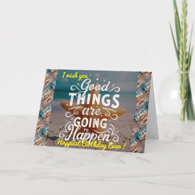 Happiest Birthday Motivation Card (Front)