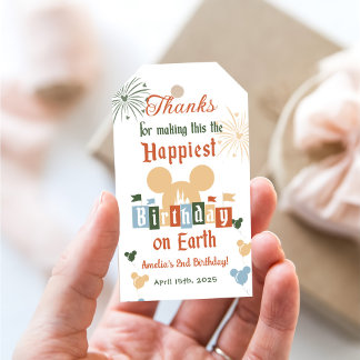 Happiest Birthday On Earth Magical Birthday Gift Tags