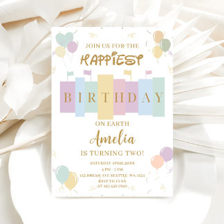 Happiest Birthday On Earth Magical Birthday Invitation