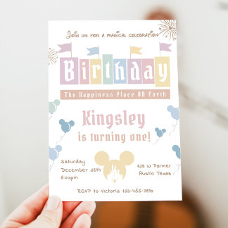 Happiest Birthday On Earth Magical Birthday Invitation
