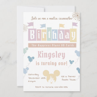 Happiest Birthday On Earth Magical Birthday Invitation