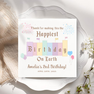 Happiest Birthday On Earth Magical Birthday Napkins