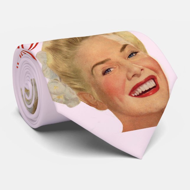 Happiest Blonde in the Whole USA print Neck Tie (Rolled)