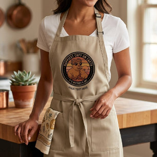 Happiest Capy On Earth Mother's Day Retro Sunset Long Apron