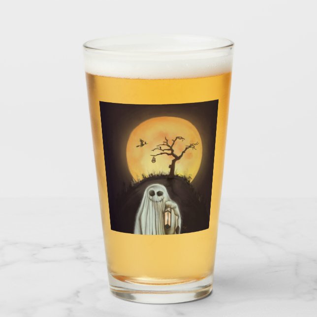 Happiest Halloween beer mug Glass (Front Filled)