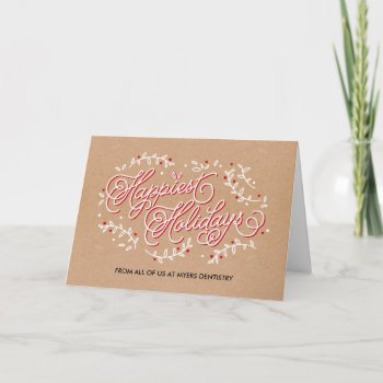 Happiest Holidays Business Holiday Greeting Card by orange_pulp at Zazzle