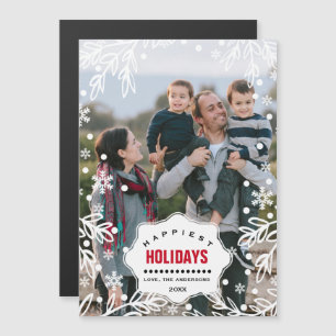 Happiest Holidays. Christmas Magnetic Photo Cards