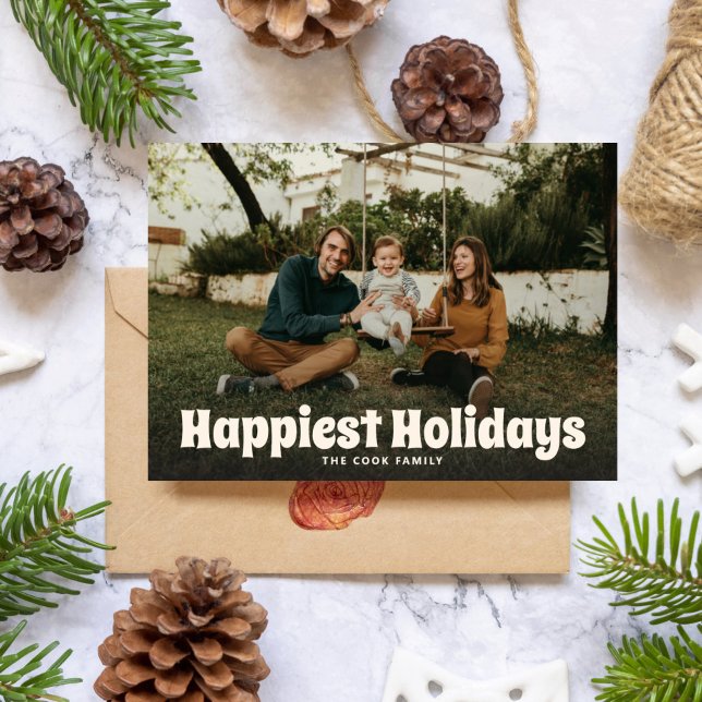 Happiest Holidays Fun Flat Holiday Card (Creator Uploaded)