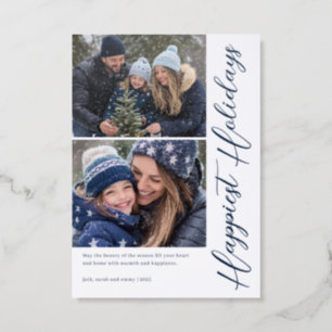 Happiest Holidays Letterpress Photo Cards