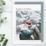 Happiest Holidays | Minimal Stylish Christmas Gray Holiday Card
