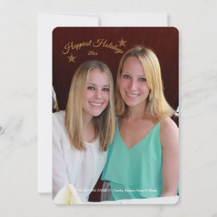 Happiest Holidays Photo Card Vertical