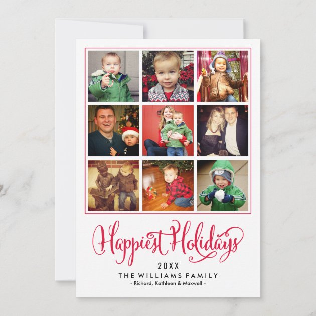 Happiest Holidays | Photo Collage Card
