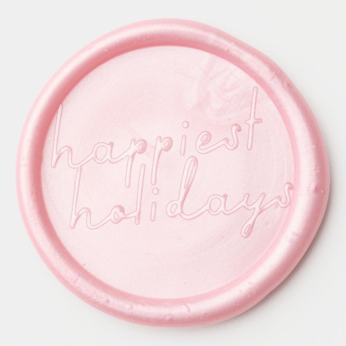 happiest holidays wax seal sticker