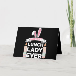 Happiest Lunch Lady Ever Easter Day Letterpress Thank You Card