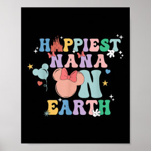 Happiest Nana On Earth Groovy Mom Mothers Day _1  Poster