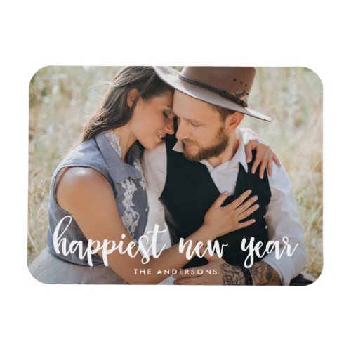 Happiest New Year  Holiday Photo Magnet