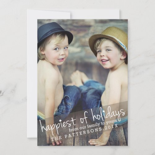 Happiest of Holidays Fun Christmas Photo Card