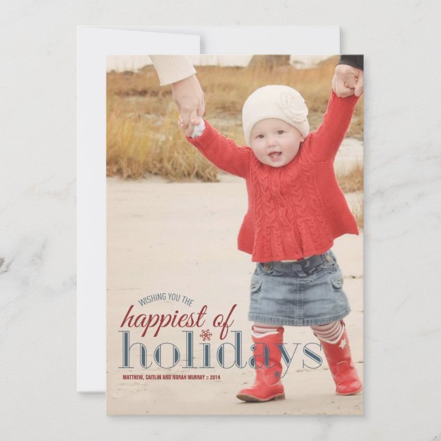 Happiest of Holidays | Holiday Photo Greeting (Front)