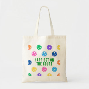 Happiest on the Court Pickleball Tote