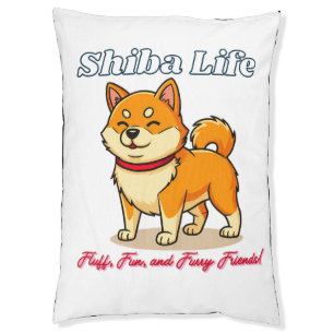 Happiest Shiba Inu Dog Pet Bed