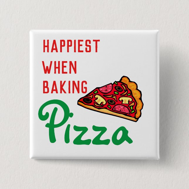 Happiest  when   baking  button (Front)