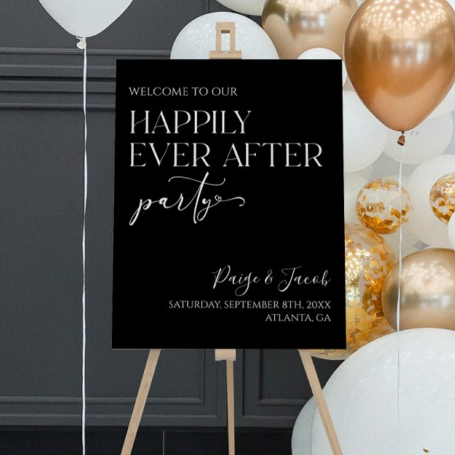 Happily After Party Wedding Reception Welcome Sign (Creator Uploaded)