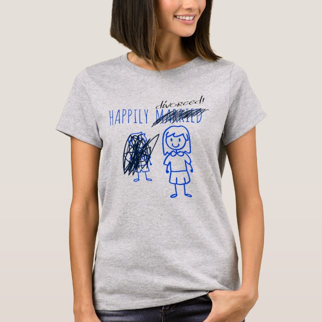 Happily Divorced Woman and Funny Divorcee Women's  T-Shirt (Front)