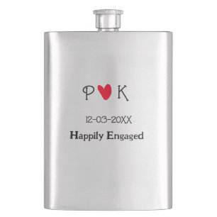 Happily Engaged add couple name letter date year h Flask