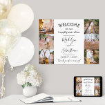 Happily Ever After 6 Photo Collage Wedding Welcome Poster<br><div class="desc">Welcome wedding guests to your ceremony or reception with an elegant custom 6 photo collage 18"x24" poster. Pictures and all text are simple to personalize. (IMAGE PLACEMENT TIP: An easy way to center a photo exactly how you want is to crop it before uploading to the Zazzle website.) The modern...</div>