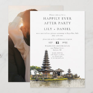 Happily Ever After Bali Wedding Photo Invitation