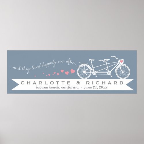 Happily Ever After Bicycle _ CHOOSE YOUR COLOR Poster