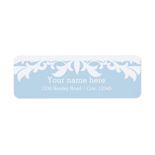 Happily Ever After Blue Address Sticker Label (Front)