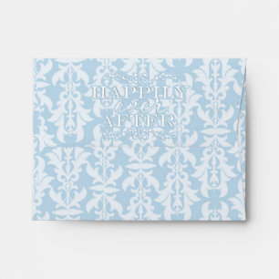 HAPPILY EVER AFTER Blue Invitation Envelope