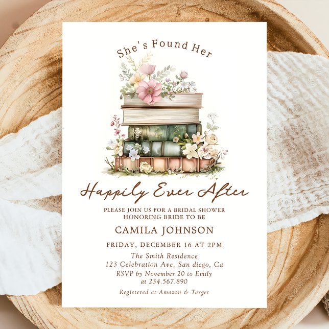 Happily Ever After Book Bridal Shower Invitation (Creator Uploaded)