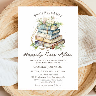 Happily Ever After Book Bridal Shower Invitation