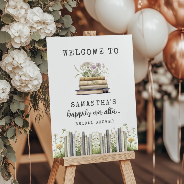 Happily Ever After Book Bridal Shower Welcome Sign (Creator Uploaded)