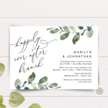 Happily Ever After Brunch Party Greenery Elopement