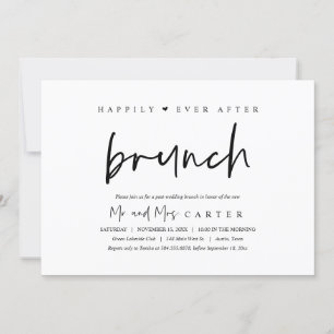 Happily ever after brunch post wedding celebration invitation