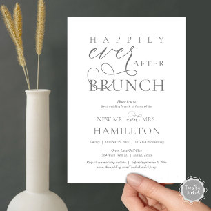 Happily Ever After Brunch Post Wedding Celebration Invitation