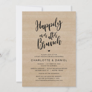 Happily Ever After Brunch, Post Wedding, Elopement Invitation
