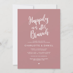Happily Ever After Brunch, Post Wedding Elopement Invitation