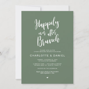 Happily Ever After Brunch, Post Wedding Elopement  Invitation