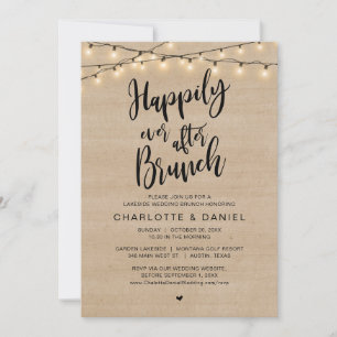 Happily Ever After Brunch, Wedding Elopement Invitation