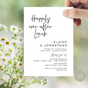 Happily Ever After Brunch, Wedding Elopement Invitation