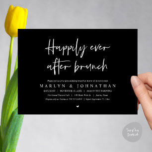 Happily Ever After Brunch, Wedding Elopement Invitation